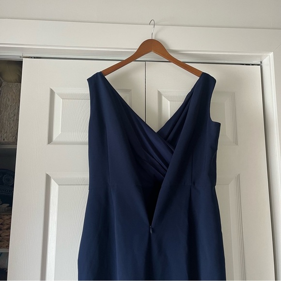 SLNY Dark Blue Navy Gown Size 16 - Picture 5 of 7